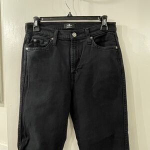 7 For All Mankind cropped straight jeans black size 28